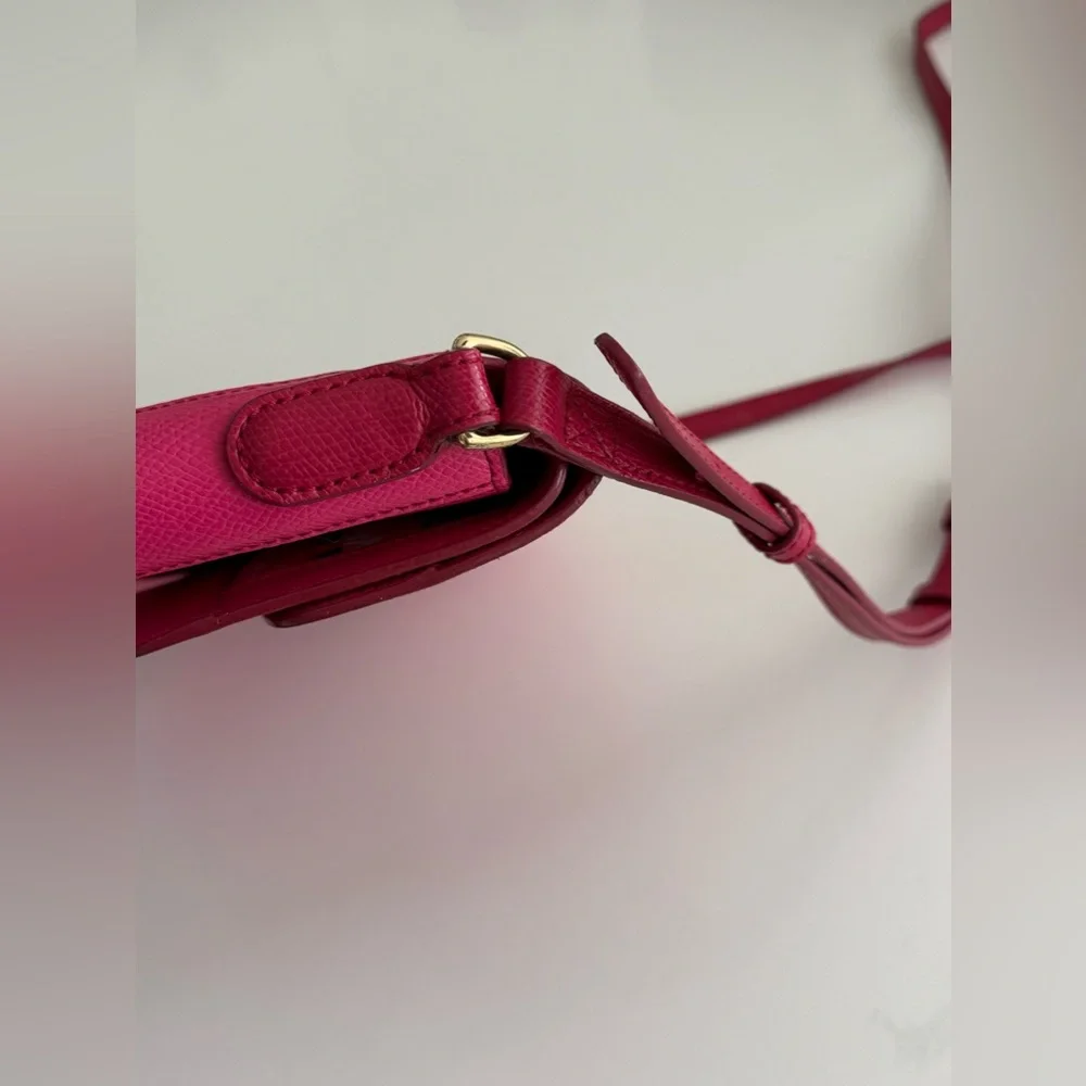 VERA BRADLEY leather Twice as Nice Crossbody Bag Purse - ROUGE PINK - Picture 11 of 15